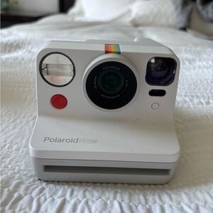 Polaroid Now Camera - White with Rainbow Accent